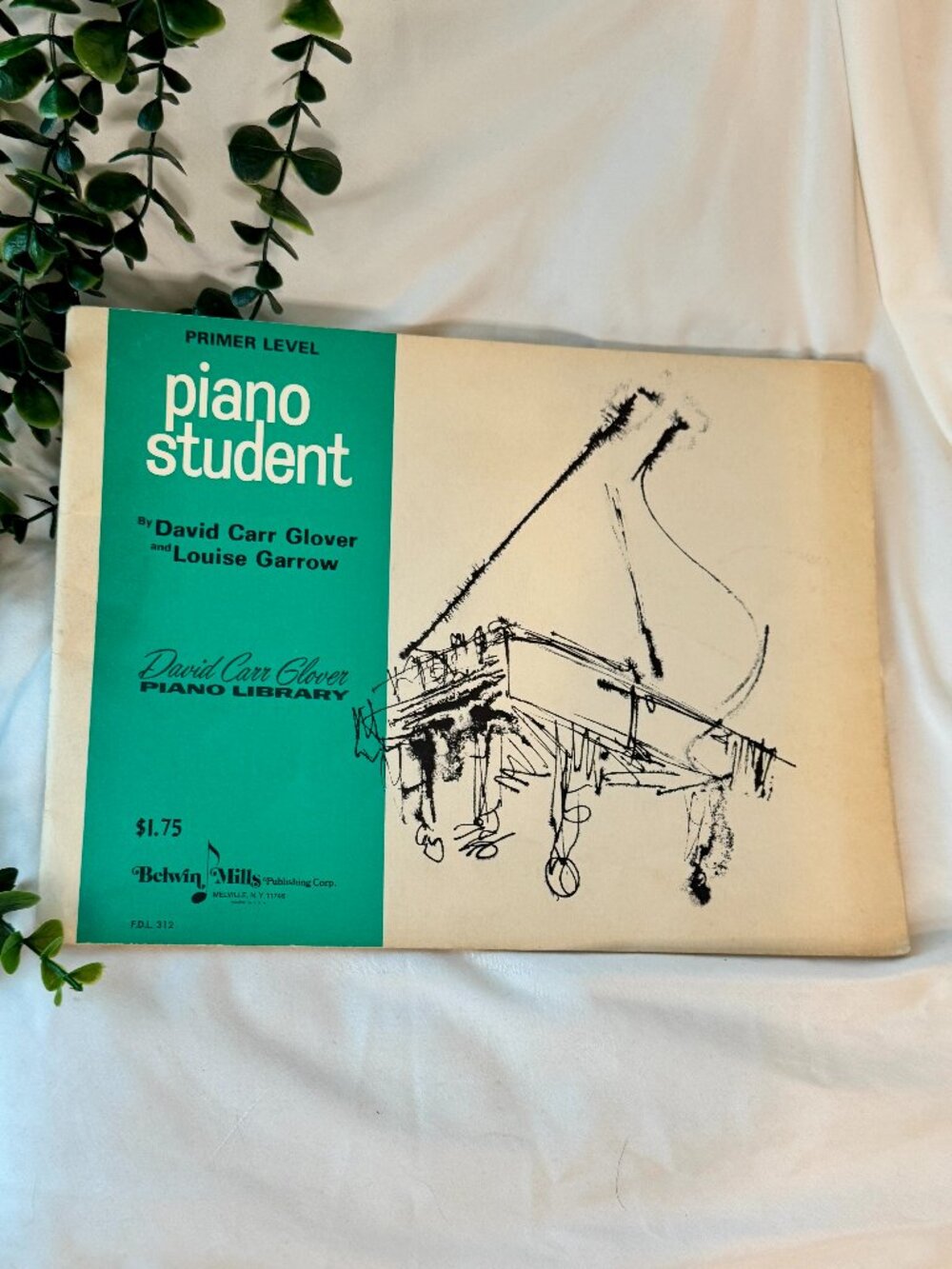 Vintage David Carr Glover Piano Library Student Primer Level Method Book Belwin